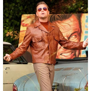 Once Upon A Time Leonardo DiCaprio Brown Leather Jacket