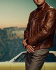 Once Upon A Time Leonardo DiCaprio Brown Leather Jacket Once Upon A Time Leonardo DiCaprio Brown Leather Jacket