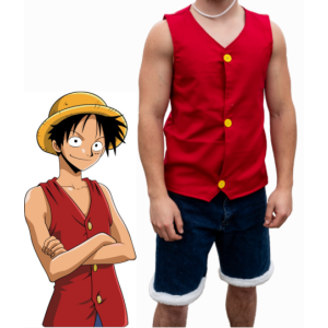 One Piece Monkey D. Luffy Anime Red Vest