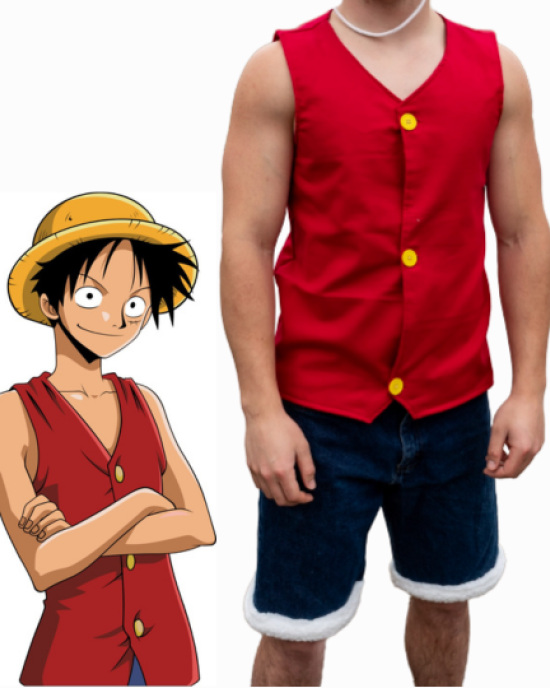 One Piece Monkey D. Luffy Anime Red Vest