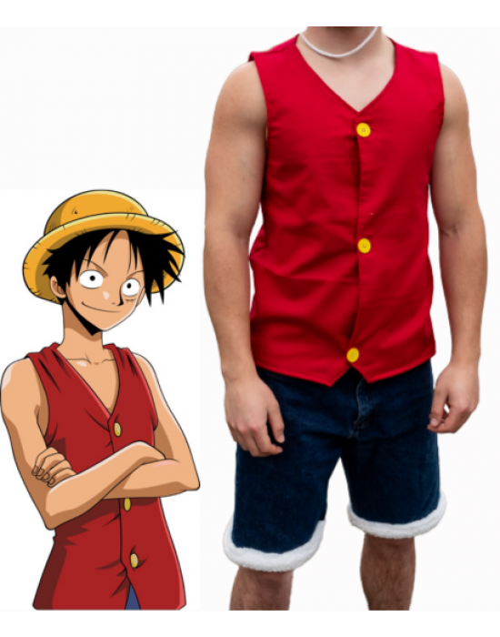 One Piece Monkey D. Luffy Anime Red Vest