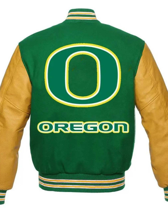 Oregon Ducks Green and Yellow Varsity Jacket Oregon Ducks Green and Yellow Varsity Jacket