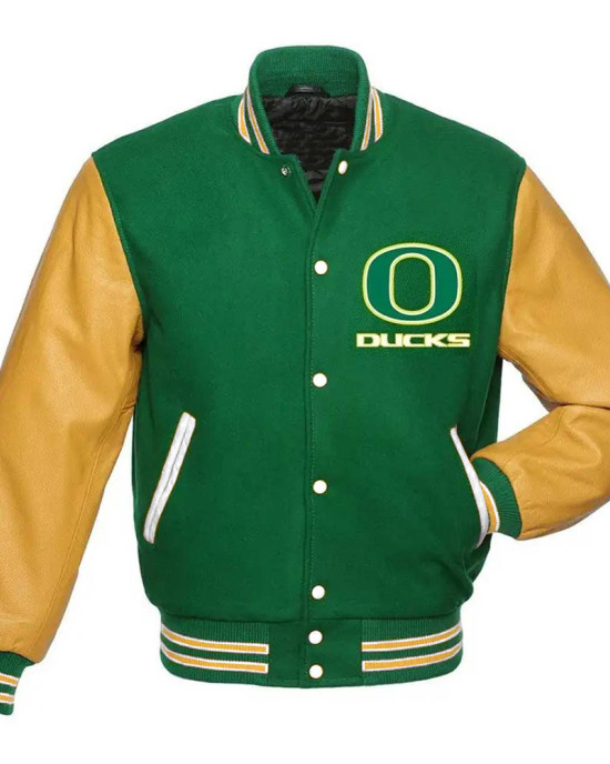 Oregon Ducks Green and Yellow Varsity Jacket Oregon Ducks Green and Yellow Varsity Jacket
