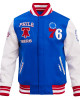 Philadelphia 76ers Retro Classic Off White Wool Varsity Jacket Philadelphia 76ers Retro Classic Off White Wool Varsity Jacket