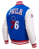 Philadelphia 76ers Retro Classic Off White Wool Varsity Jacket Philadelphia 76ers Retro Classic Off White Wool Varsity Jacket