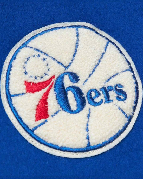 Philadelphia 76ers Team Legacy Varsity Wool Jacket Philadelphia 76ers Team Legacy Varsity Wool Jacket