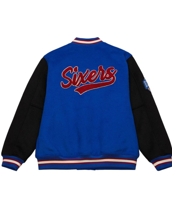 Philadelphia 76ers Team Legacy Varsity Wool Jacket Philadelphia 76ers Team Legacy Varsity Wool Jacket