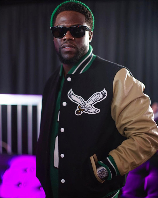 Philadelphia Eagles Kevin Hart Varsity Jacket Philadelphia Eagles Kevin Hart Varsity Jacket