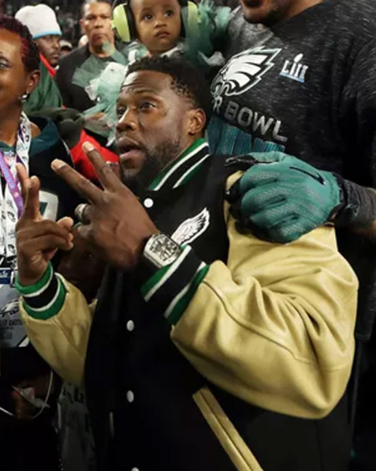 Philadelphia Eagles Kevin Hart Varsity Jacket Philadelphia Eagles Kevin Hart Varsity Jacket