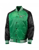 Philadelphia Eagles Lead Off Satin Varsity Jacket