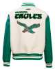 Philadelphia Eagles Retro Classic Cream And Green Varsity Jacket Philadelphia Eagles Retro Classic Cream And Green Varsity Jacket