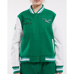 Philadelphia Eagles Retro Classic Green Wool Varsity Jacket