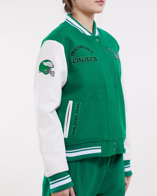 Philadelphia Eagles Retro Classic Green Wool Varsity Jacket Philadelphia Eagles Retro Classic Green Wool Varsity Jacket