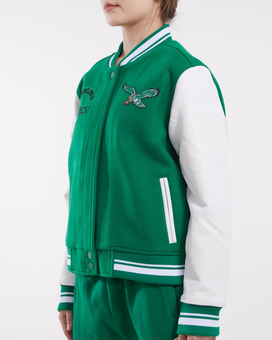 Philadelphia Eagles Retro Classic Green Wool Varsity Jacket Philadelphia Eagles Retro Classic Green Wool Varsity Jacket