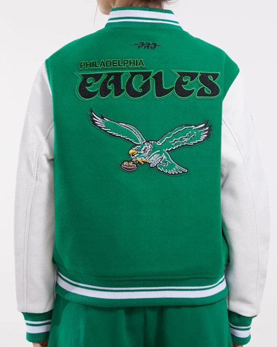 Philadelphia Eagles Retro Classic Green Wool Varsity Jacket Philadelphia Eagles Retro Classic Green Wool Varsity Jacket