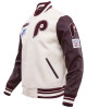 Philadelphia Phillies Burgundy Wool Varsity Jacket Philadelphia Phillies Burgundy Wool Varsity Jacket