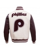 Philadelphia Phillies Burgundy Wool Varsity Jacket