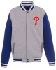 Philadelphia Phillies Gray and Royal Varsity Wool Jacket Philadelphia Phillies Gray and Royal Varsity Wool Jacket