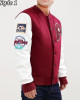 Philadelphia Phillies Letterman Burgundy and White Jacket Philadelphia Phillies Letterman Burgundy and White Jacket