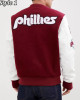 Philadelphia Phillies Letterman Burgundy and White Jacket Philadelphia Phillies Letterman Burgundy and White Jacket