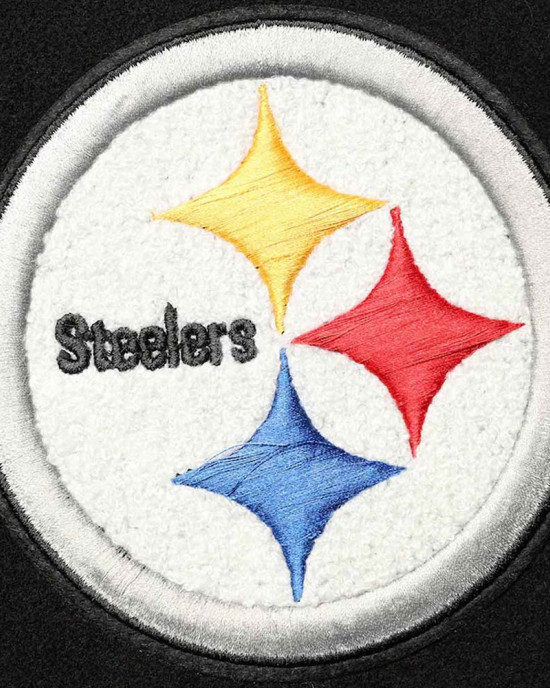 Pittsburgh Steelers Logo Black Letterman Jacket Pittsburgh Steelers Logo Black Letterman Jacket