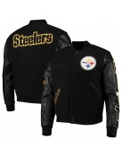 Pittsburgh Steelers Logo Black Letterman Jacket