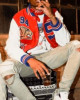 Playboi Carti Supreme Tiger Letterman Red and White Jacket Playboi Carti Supreme Tiger Letterman Red and White Jacket