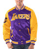 Purple/Gold La Lakers Renegade Varsity Satin Jacket Purple/Gold La Lakers Renegade Varsity Satin Jacket