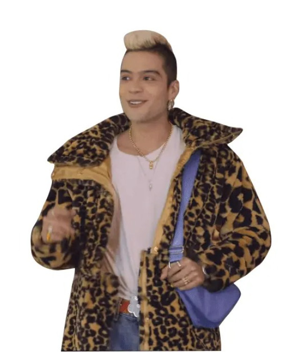 Rebelde 2022 Jeronimo Cantillo Leopard Trench Coat Rebelde 2022 Jeronimo Cantillo Leopard Trench Coat