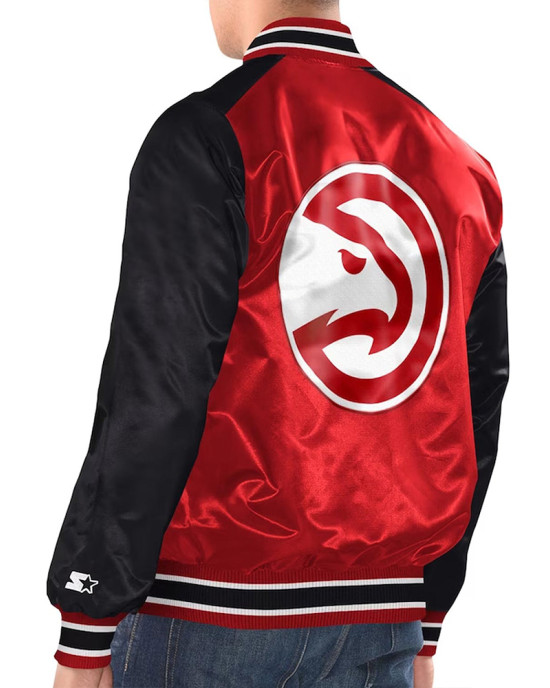 Red/Black Atlanta Hawks Renegade Varsity Satin Jacket Red/Black Atlanta Hawks Renegade Varsity Satin Jacket