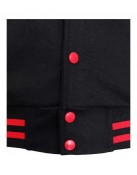 Red and Black Letterman Bomber Varsity Jacket