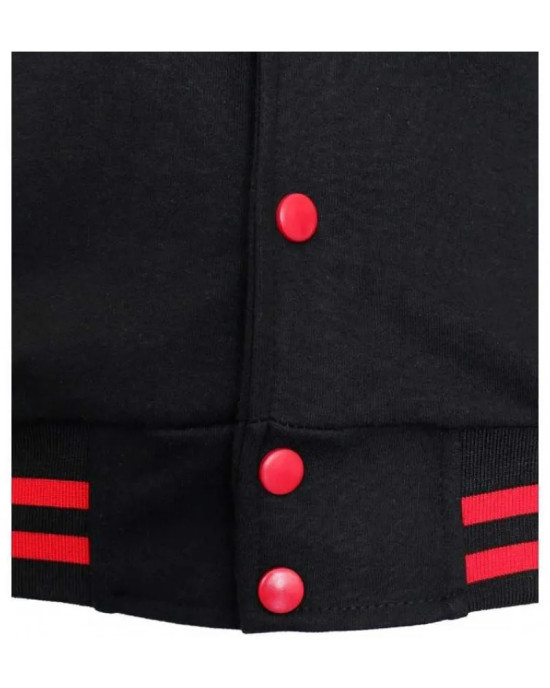 Red and Black Letterman Bomber Varsity Jacket Red and Black Letterman Bomber Varsity Jacket