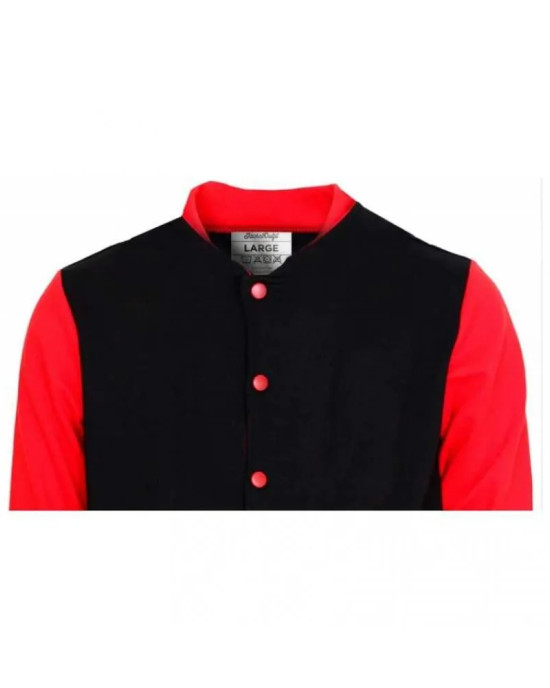 Red and Black Letterman Bomber Varsity Jacket Red and Black Letterman Bomber Varsity Jacket