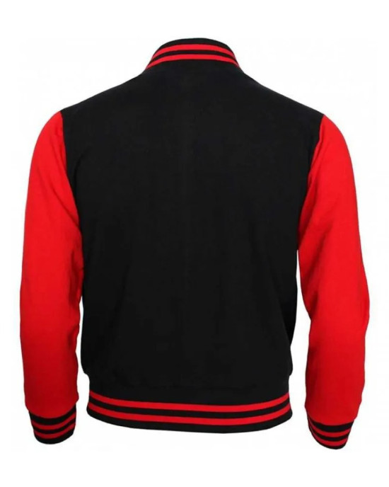 Red and Black Letterman Bomber Varsity Jacket Red and Black Letterman Bomber Varsity Jacket
