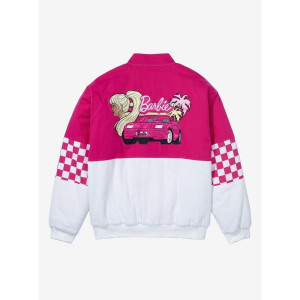 Rev Up Your Style with the Barbie Checkered Racing Jacket - Limited Stock