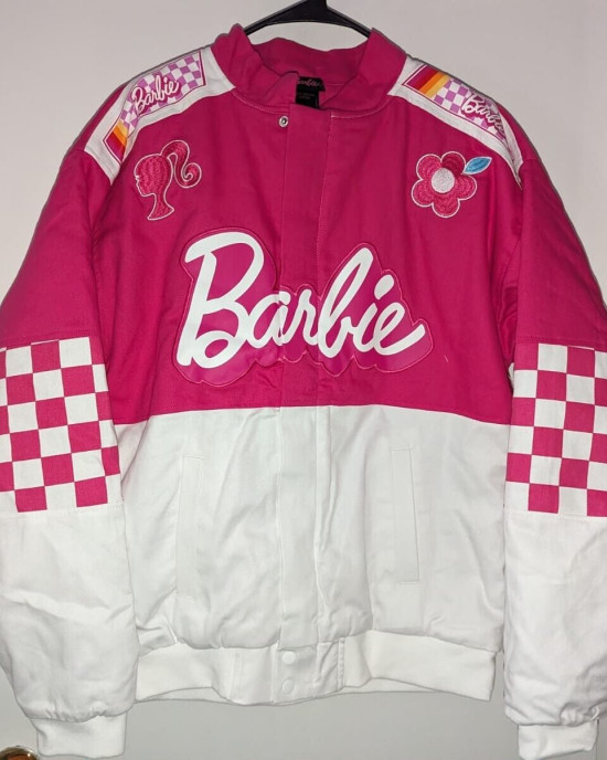 Rev Up Your Style with the Barbie Checkered Racing Jacket - Limited Stock