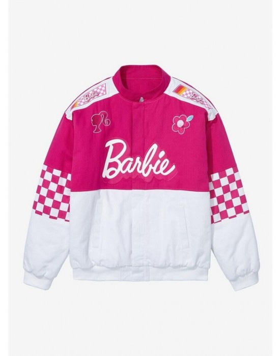 Rev Up Your Style with the Barbie Checkered Racing Jacket - Limited Stock