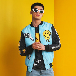 RightLeathers - Keep Grinding Bomber Jacket