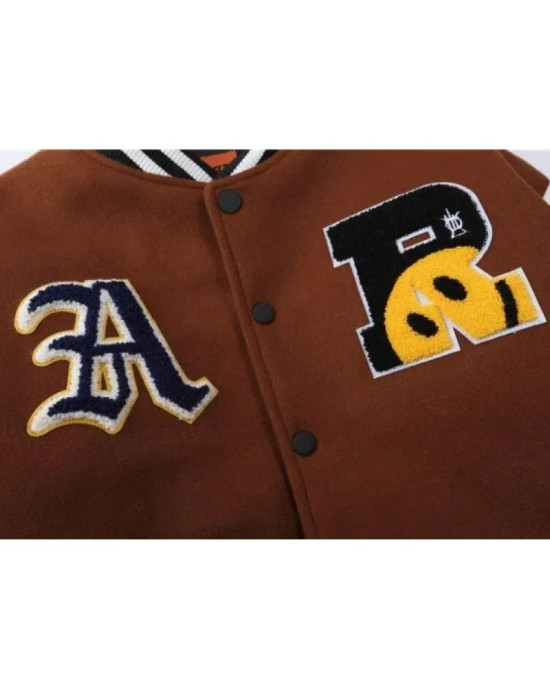 Rocco Black And Brown Varsity Jacket Rocco Black And Brown Varsity Jacket