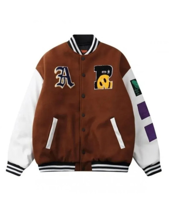 Rocco Black And Brown Varsity Jacket Rocco Black And Brown Varsity Jacket
