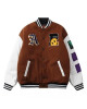 Rocco Black And Brown Varsity Jacket Rocco Black And Brown Varsity Jacket
