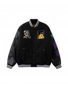 Rocco Black And Brown Varsity Jacket