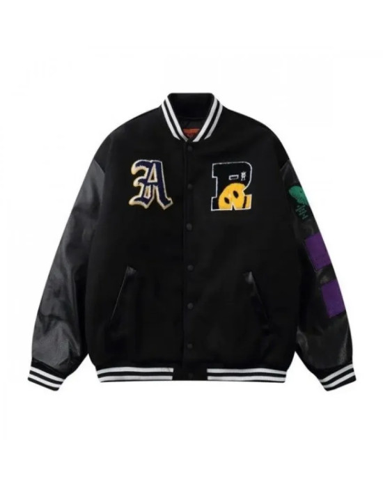 Rocco Black And Brown Varsity Jacket Rocco Black And Brown Varsity Jacket