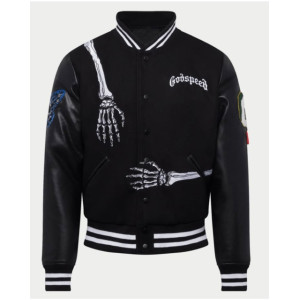 Rod Godspeed Skull Varsity Jacket