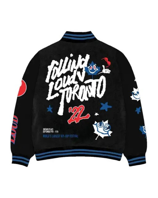 Rolling Loud Black Varsity Jacket Rolling Loud Black Varsity Jacket