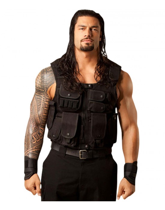 Roman Reigns WWE Tactical Leather Vest