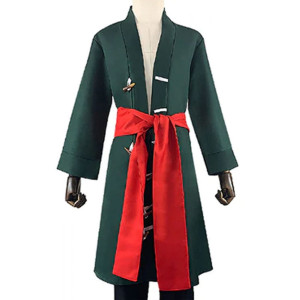 Roronoa Zoro One Piece Wool Green Coat