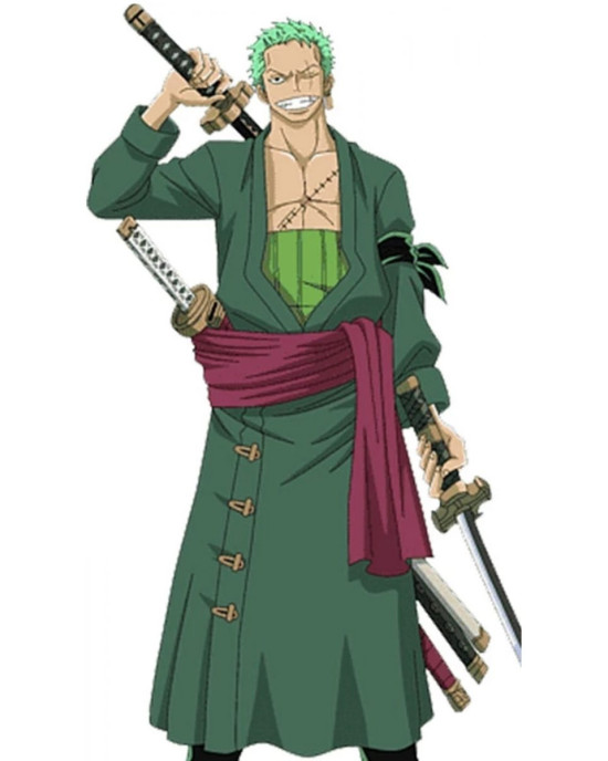 Roronoa Zoro One Piece Wool Green Coat