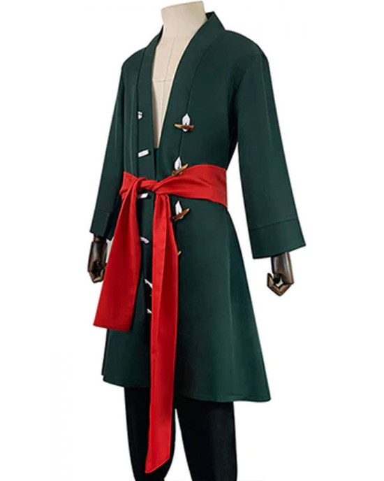 Roronoa Zoro One Piece Wool Green Coat