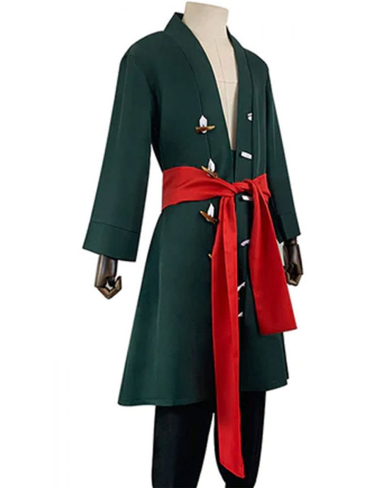 Roronoa Zoro One Piece Wool Green Coat